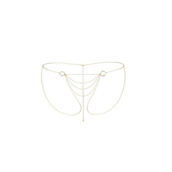 Цепочка-трусики Bijoux Indiscrets Magnifique Bikini Chain – Gold, украшение для тела
