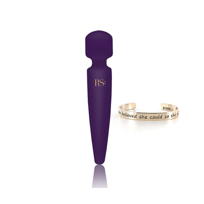 Вибромассажер Rianne S: Bella Mini Wand Purple, 10 режимов работы, медицинский силикон