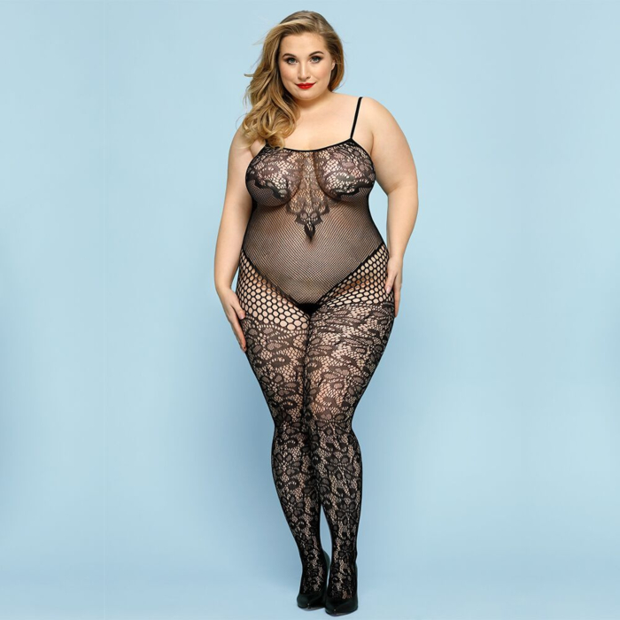 Бодістокінг JSY Фатальна Скарлет Plus Size Black