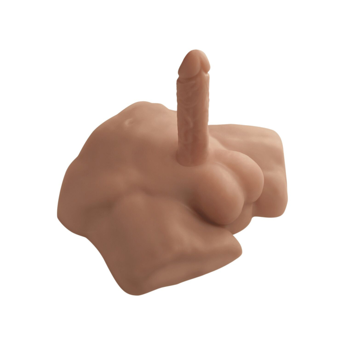 Півторс з фалоімітатором на присосці SilexD Apollo S Caramel