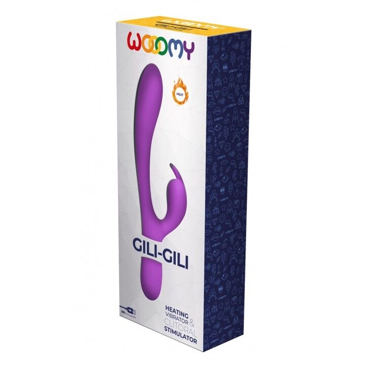 Вібратор-кролик з підігрівом Wooomy Gili-Gili Vibrator with Heat Purple ...