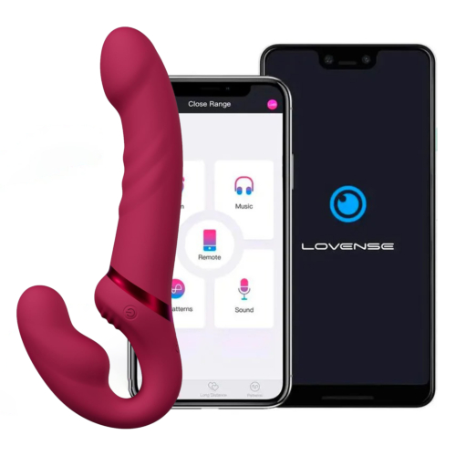 Безремінний подвійний смарт вібрострапон Lovense Lapis