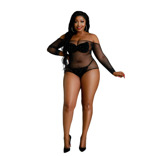 Боди Moonlight Plus Model 09 XL-XXXL Black