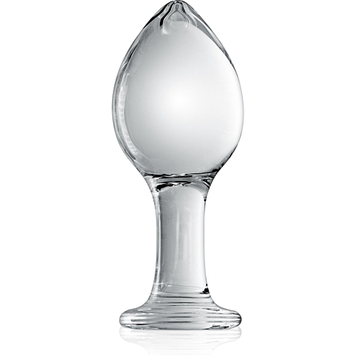 Скляна анальна пробка №32 Clear Glossy Toys