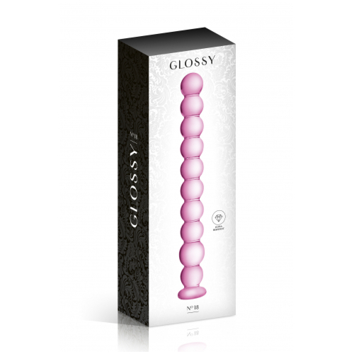 Скляний фалоімітатор №18 PINK Glossy Toys