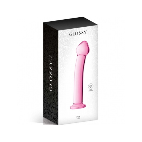Скляний фалоімітатор №14 PINK Glossy Toys