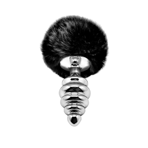 Анальная пробка Alive Fluffy Twist Plug L Black