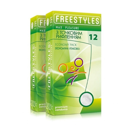 Презервативы FREESTYLES MAX PLEASURE 12 штук
