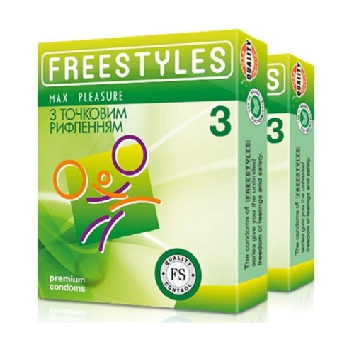 Презервативы FREESTYLES MAX PLEASURE 3 шт
