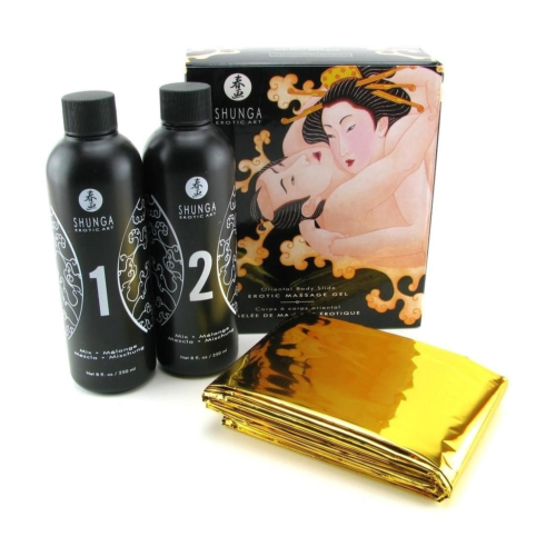 Гель для массажа Shunga ORIENTAL BODY-TO-BODY - Melon Mango (2 x 225 мл)