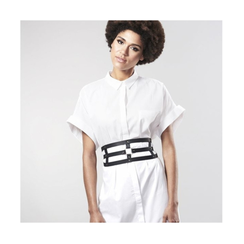 Портупея Bijoux Indiscrets MAZE - Wide Belt and Restraints Black