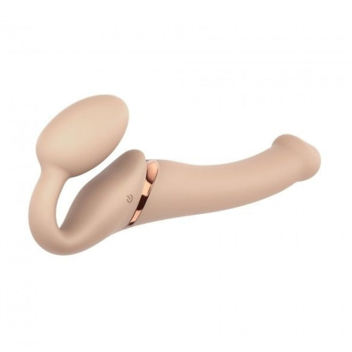 Безремневий страпон із вібрацією Strap-On-Me Vibrating Flesh M