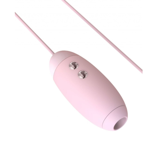 Вакуумний стимулятор з віброяйцем 2-в-1 KissToy Miss VV Pink