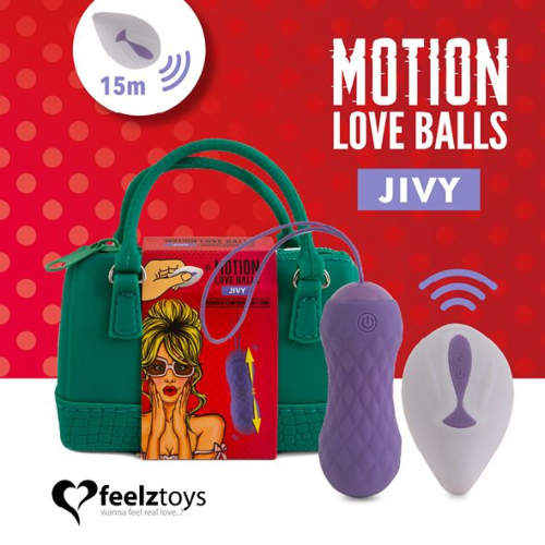 Вагінальні кульки з масажем та вібрацією FeelzToys Motion Love Balls Jivy