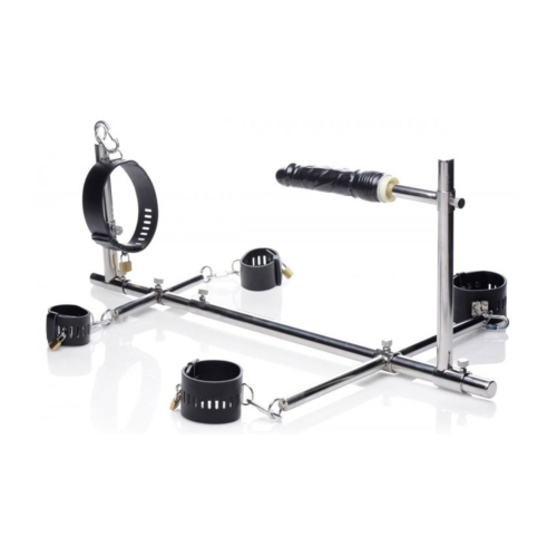 Конструкція для фіксації з фалоімітатором Imprisoned Metal Stockade with Dildo