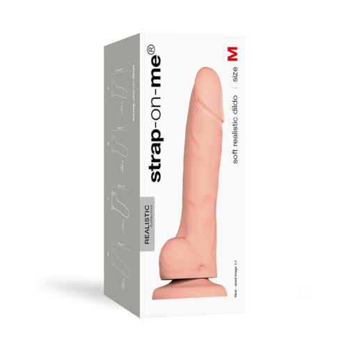 Реалістичний фалоімітатор Strap-On-Me SOFT REALISTIC DILDO Vanilla - Size М