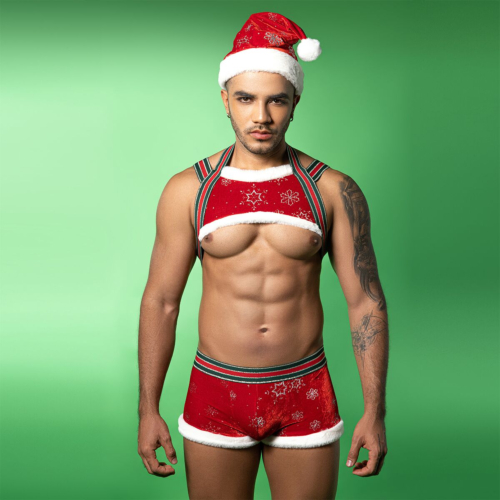 Новорічний чоловічий еротичний костюм JSY Santa Charm Set 9133 One Size