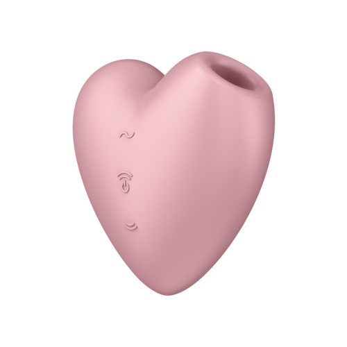 Вакуумний стимулятор з вібрацією Satisfyer Cutie Heart Light Red