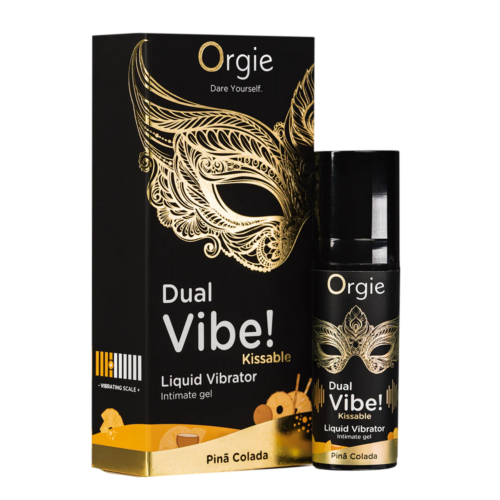 Жидкий вибратор Orgie Dual Vibe! Pina Colada 15 мл