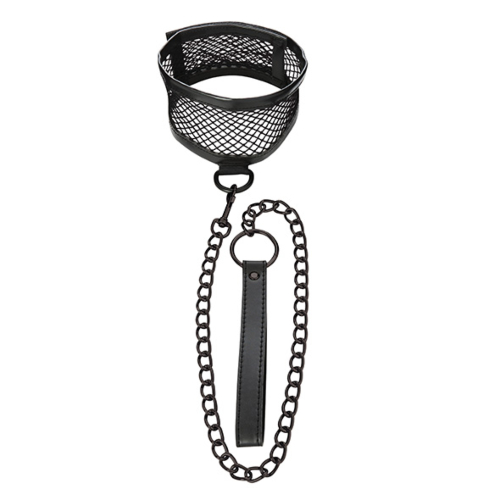 Нашийник з повідцем S&M Fishnet Collar and Leash