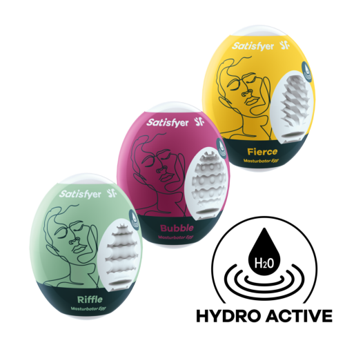 Набор мастурбаторов Satisfyer Egg 3er Set Riffle Bubble Fierce