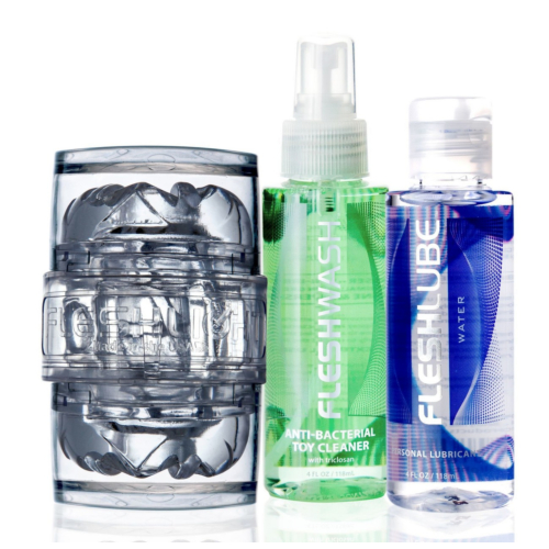 Мастурбатор Fleshlight Quickshot Vantage Value Pack в наборе со смазкой и чистящим средством