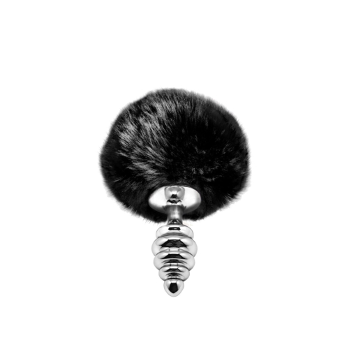 Анальная пробка Alive Fluffy Twist Plug S Black