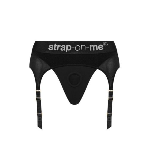 Трусики для страпона з підв’язками для панчіх Strap-On-Me Rebel Harness XS