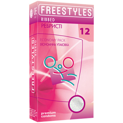 Презервативы FREESTYLES RIBBED 12 штук