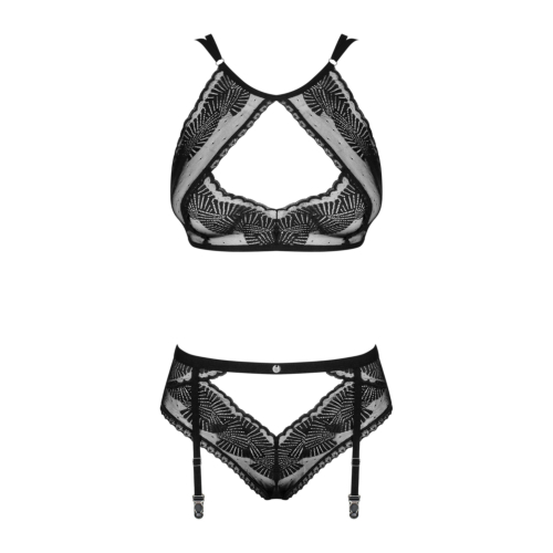 Комплект с поясом для подвязок Obsessive Allastia