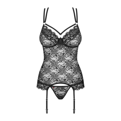Корсет и стринги Obsessive 860-COR-1 S/M