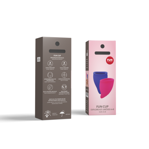 Набір менструальних чаш Fun Factory Fun Cup розмір А та B Blue Pink