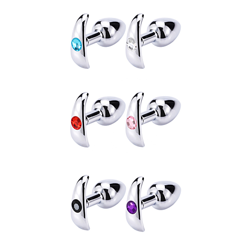 Анальная пробка металлическая Baby XXX S с кристаллом