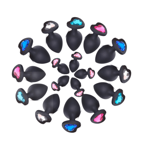 Анальная пробка силиконовая в виде сердца Baby XXX розмір S