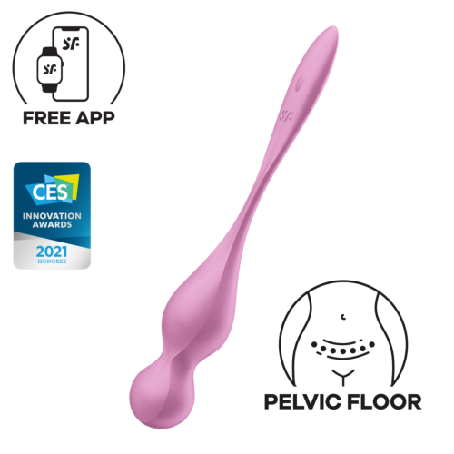 Вагинальные шарики с вибрацией Satisfyer Love Birds 1 Connect App Pink