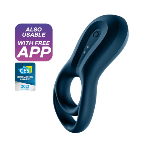 Ерекційне кільце Satisfyer Epic Duo Connect App Blue