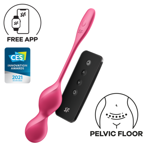 Вагінальні кульки з вібрацією Satisfyer Love Birds 2 Connect App Red
