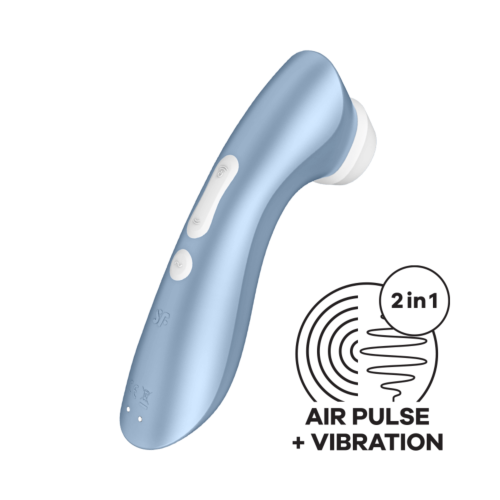 Вакуумний вібратор Satisfyer Pro 2+ Vibration Generation 2 Blue