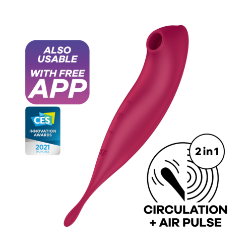 Стимулятор Satisfyer Twirling Pro Connect App Dark Red