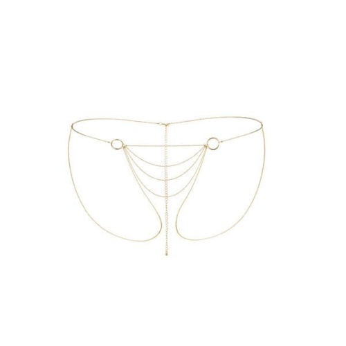 Цепочка-трусики Bijoux Indiscrets Magnifique Bikini Chain – Gold, украшение для тела