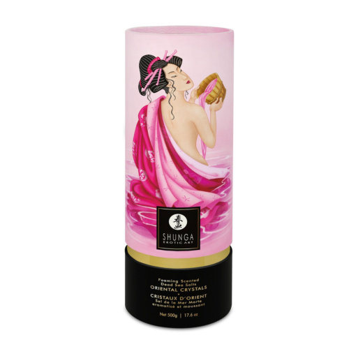 Пінлива сіль для ванни Shunga Dead Sea salt Oriental Crystals Organic Rose Petal 500 г