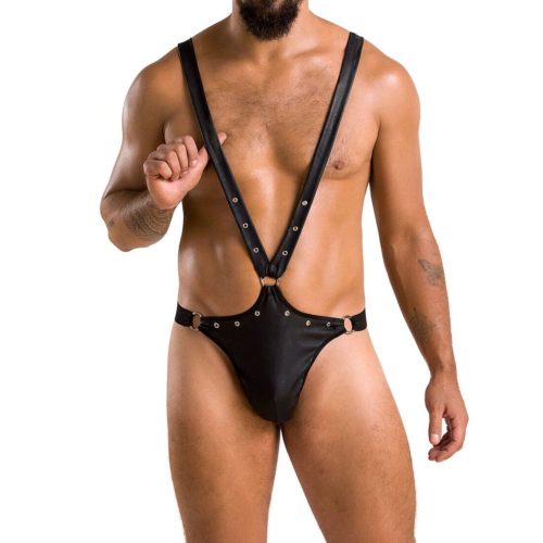 Чоловіче боді Passion 028 Harry XXL/XXXL Black