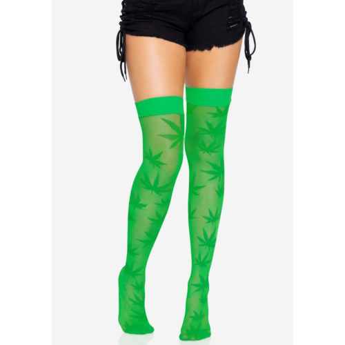 Чулки Leg Avenue 420 Net Thigh Highs Green