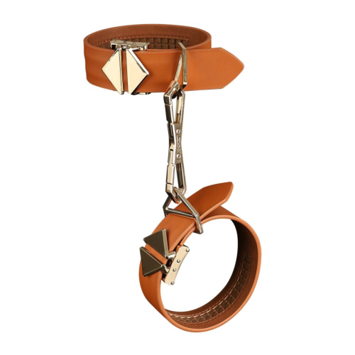 Наручники Lockink Wristcuffs-Anklecuffs Brown Set